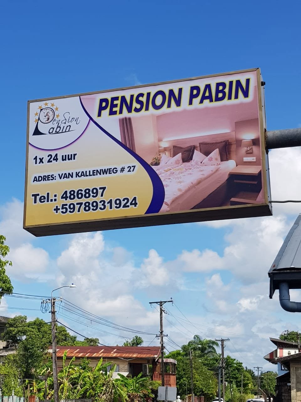 Pension Pabin reclamebord