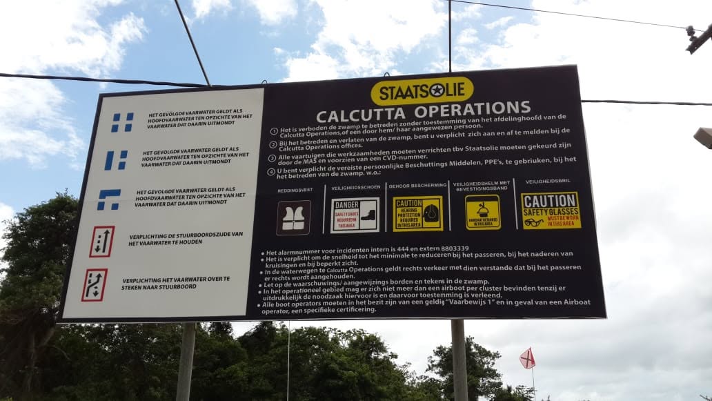 Calcutta Operations veiligheidsbord